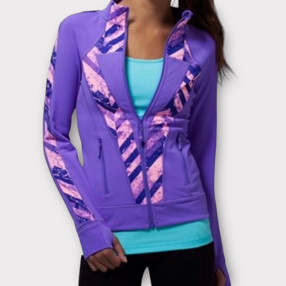 Ivivva By Lululemon Pink & Lavender Perfect Your Practice Jacket